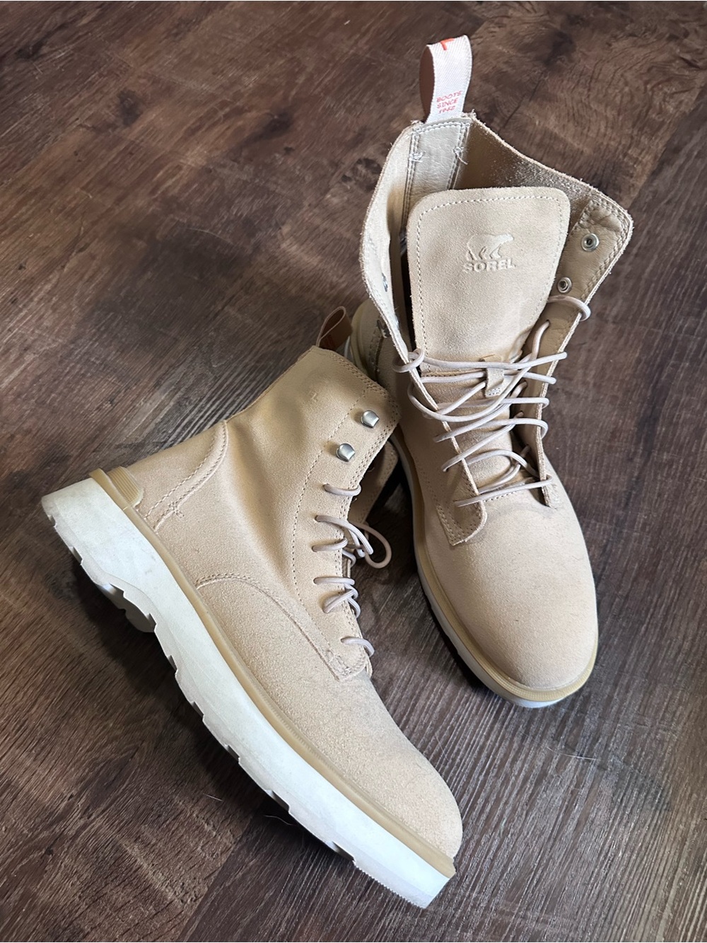 Sorel Sandstone Suede Lace-Up Boots